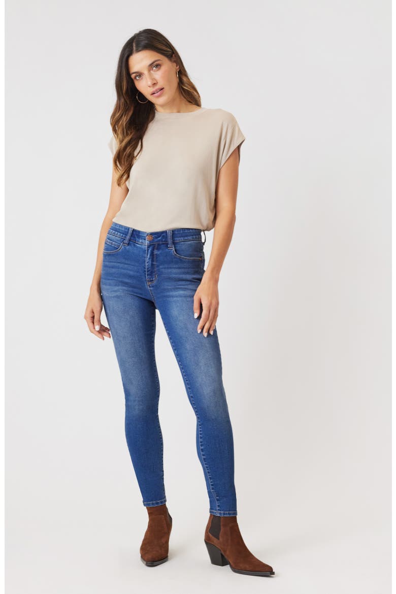 Everluxe Lift Mid Rise Skinny Jeans, Alternate, color, PACIFIC