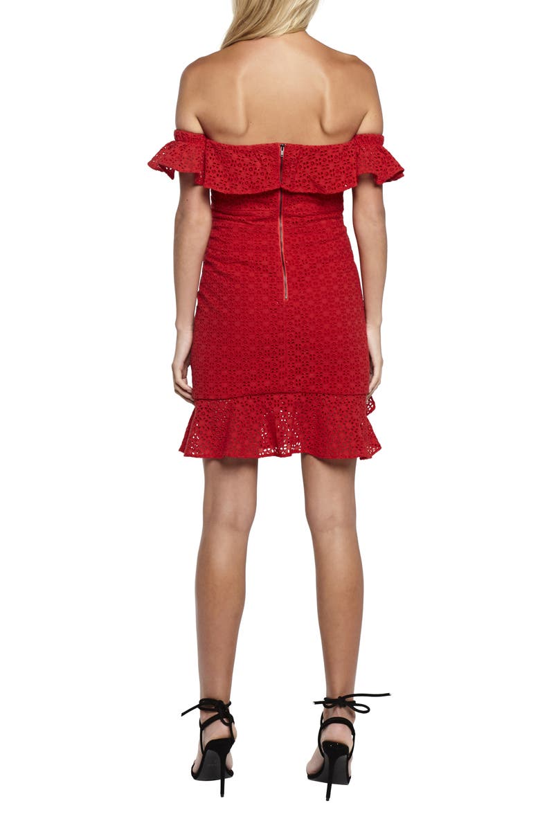 Bardot Jojo Flounce One-Shoulder Dress, Alternate, color, 