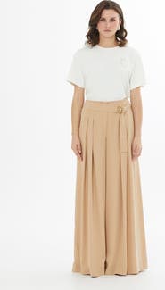 Gizia Beige Removable Belt Trousers