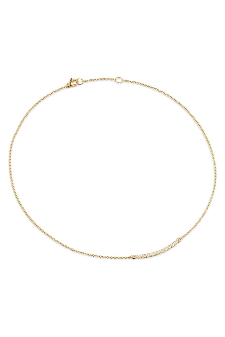 18k Gold Diamond Smile Necklace, Alternate, color, GOLD