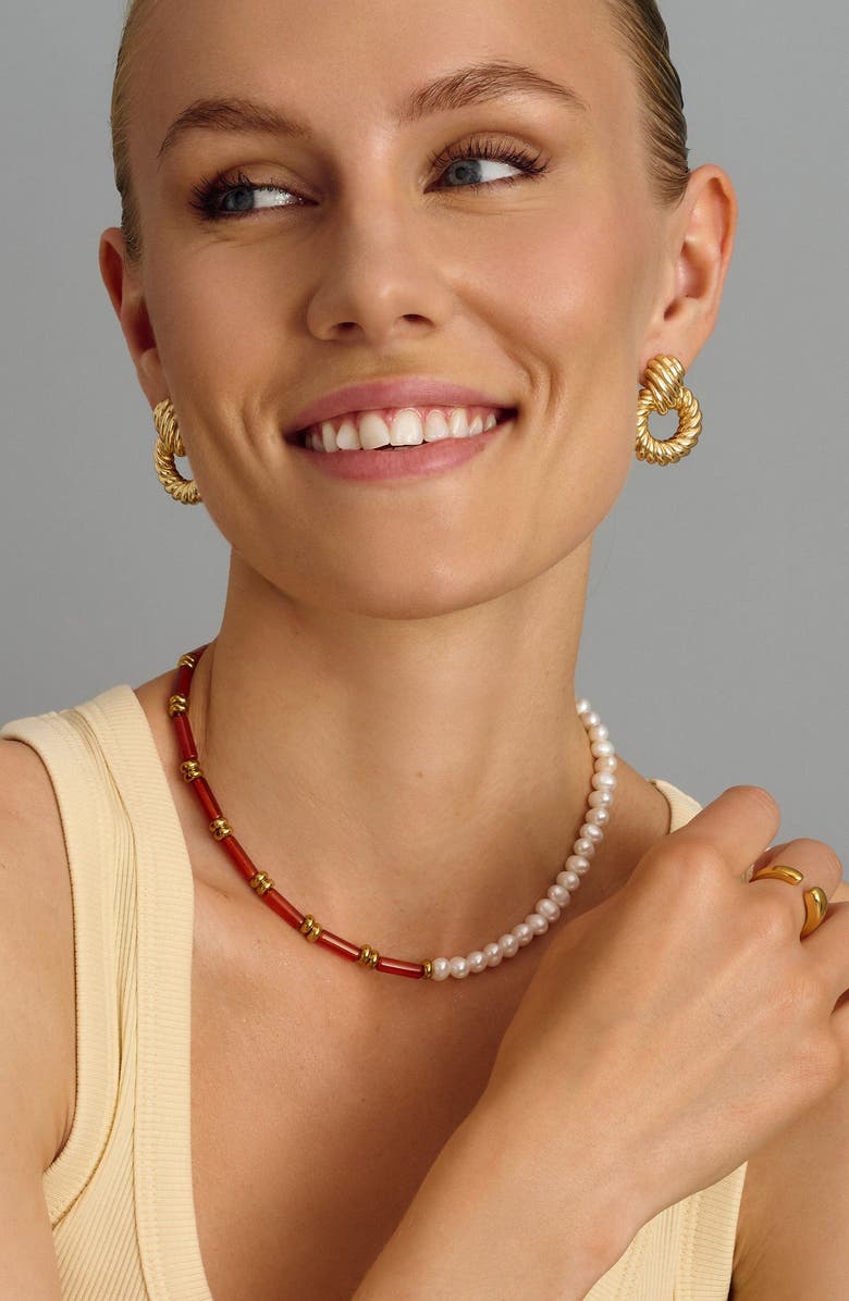 Nialaya Twisted Rope Stud Earrings, Alternate, color, Gold Twisted Rope