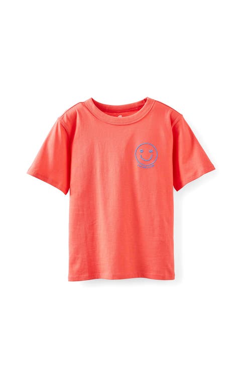 Kid's Poppy Oversize Graphic Print Tee
