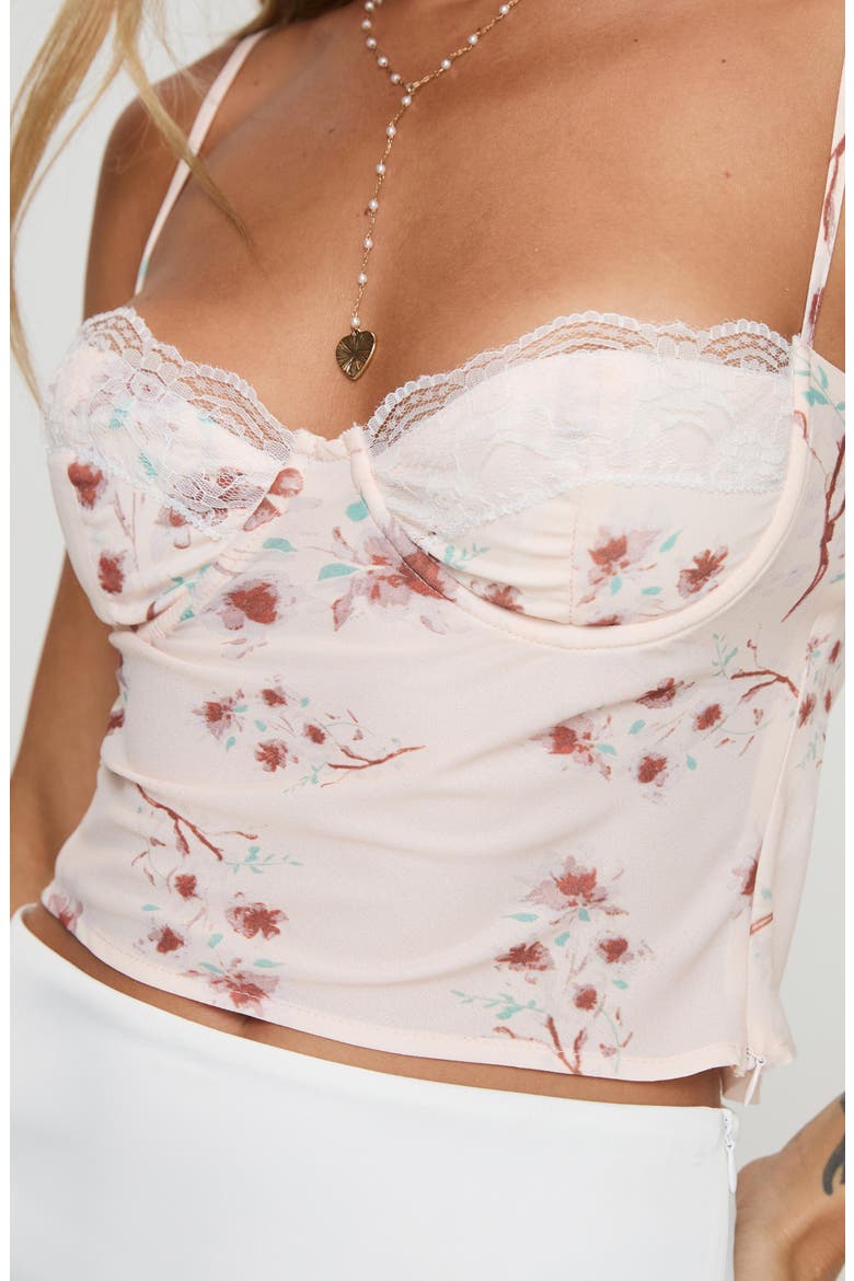 Eowyn Lace Trim Floral Camisole, Alternate, color, PINK MULTI