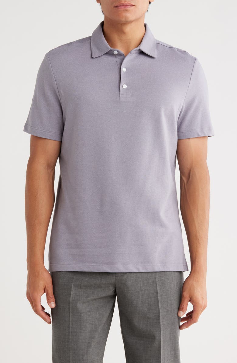Robert Barakett Galek Knit Polo, Main, color, Purple Dawn