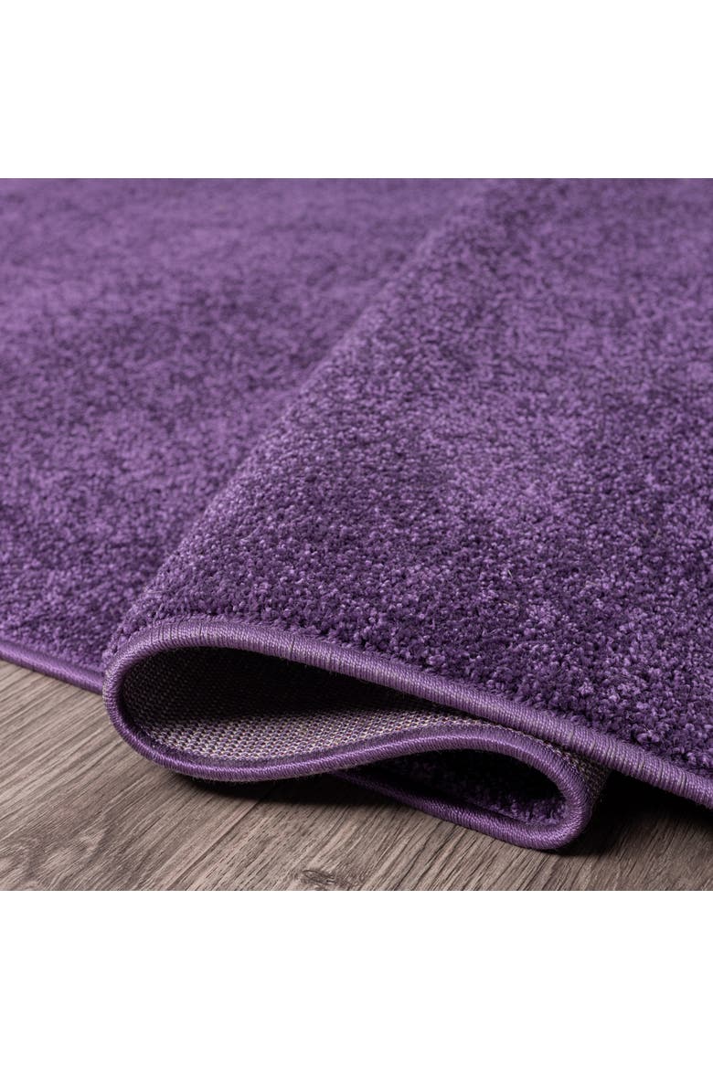 Haze Solid Low-Pile Oval Area Rug, Alternate, color, Lavender/Purple