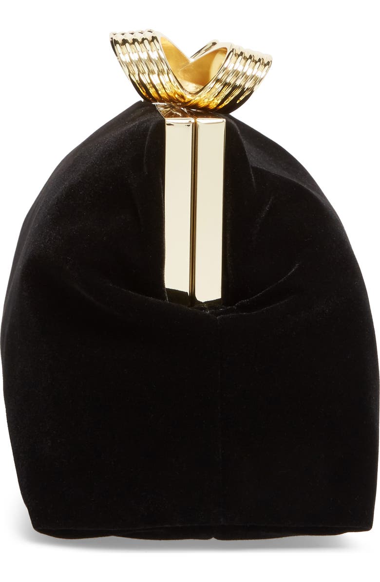 Ted Baker London Cena Bow Velvet Clutch, Alternate, color,