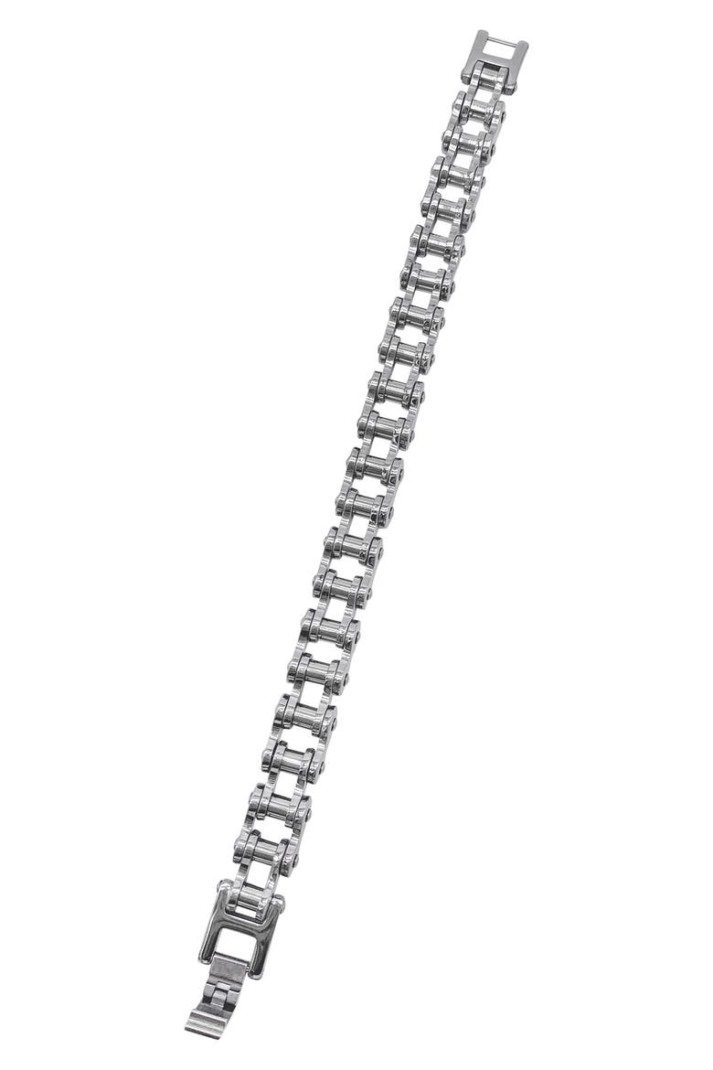 Water Resistant Bicycle Chain Bracelet, Alternate, color, SILVER