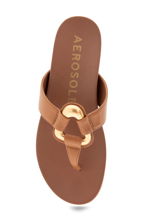 Shop Aerosoles Fallon Harness Sandal In Tan Faux Leather