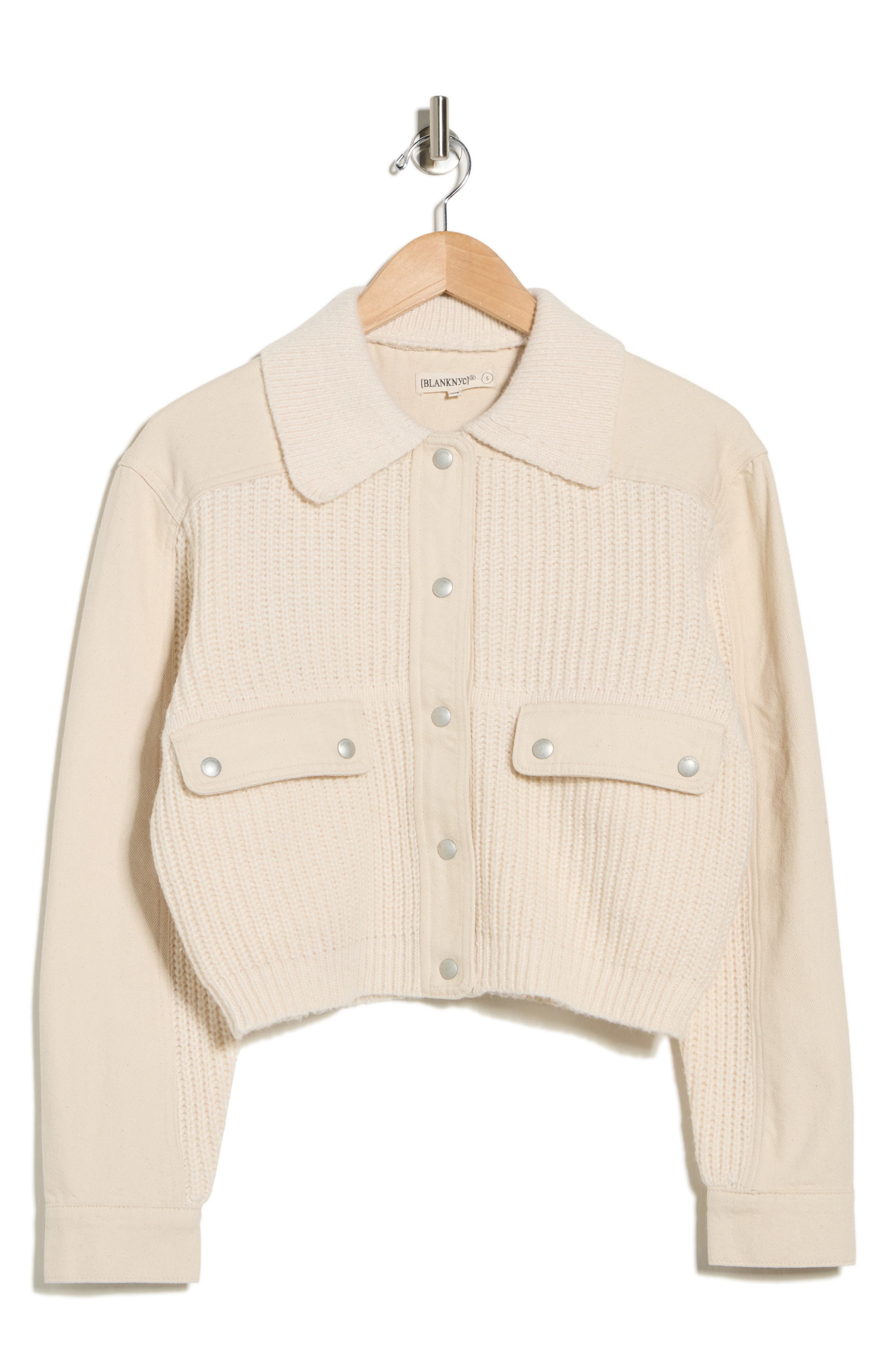 BLANKNYC Sweater Bomber Jacket