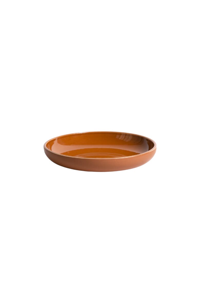 Gharyan Stoneware Youlha Pasta Plate, Set of 4, Main, color, Matte / Shiny Terracotta