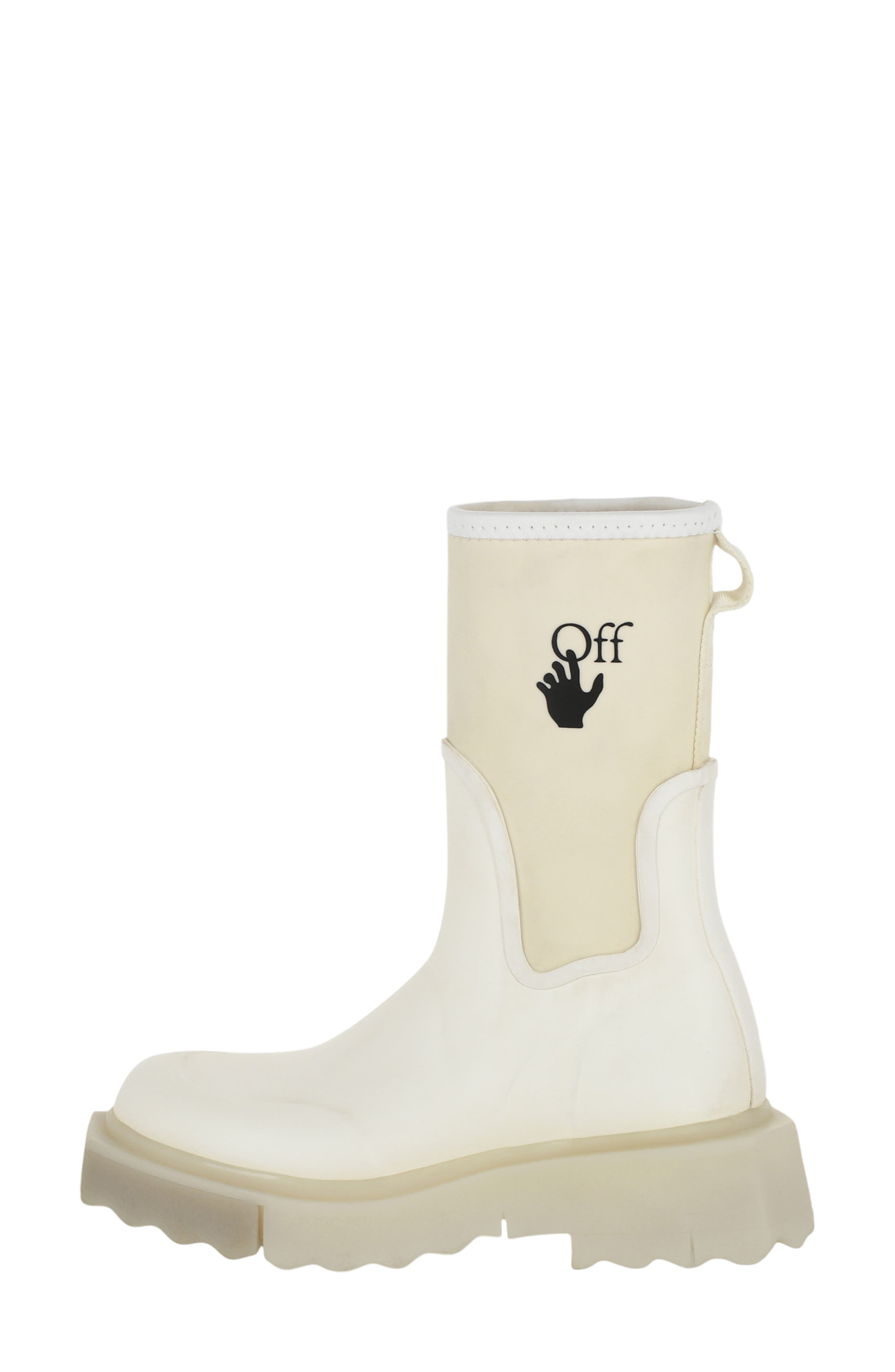 Off-White Sponge Sole Rain Boot, Alternate, color, 