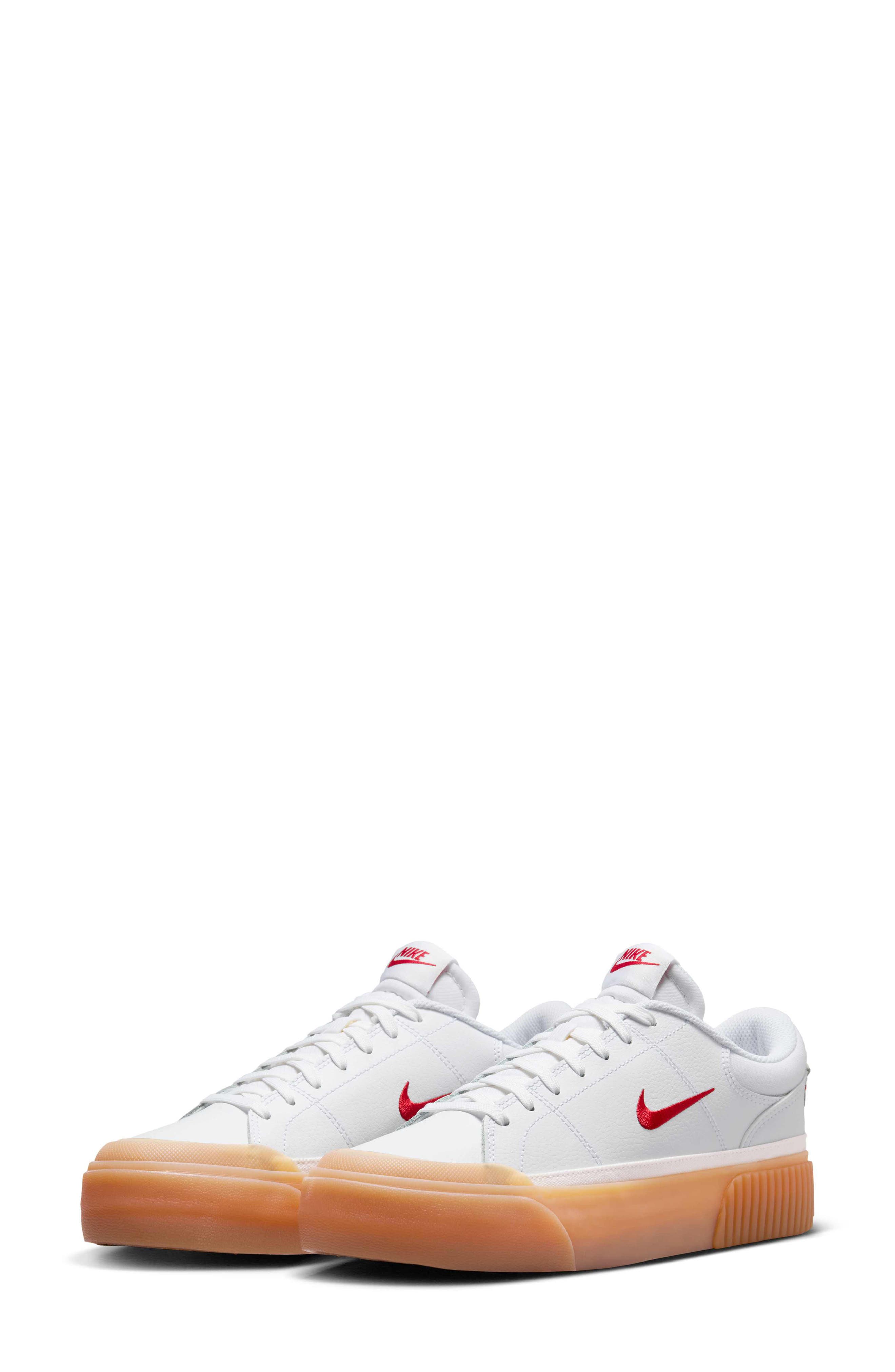 Court Legacy Lift Platform Sneaker, Main, color, WHITE/ YELLOW/ SAIL/ RED