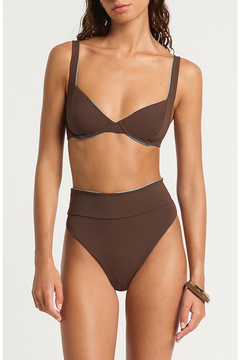 Ryan Reversible Underwire Bikini Top, Alternate, color, ESPRESSO CALA