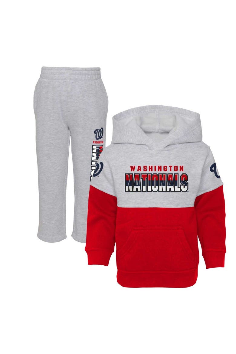 Toddler Red/Heather Gray Washington Nationals Two-Piece Playmaker Set, Main, color, Red