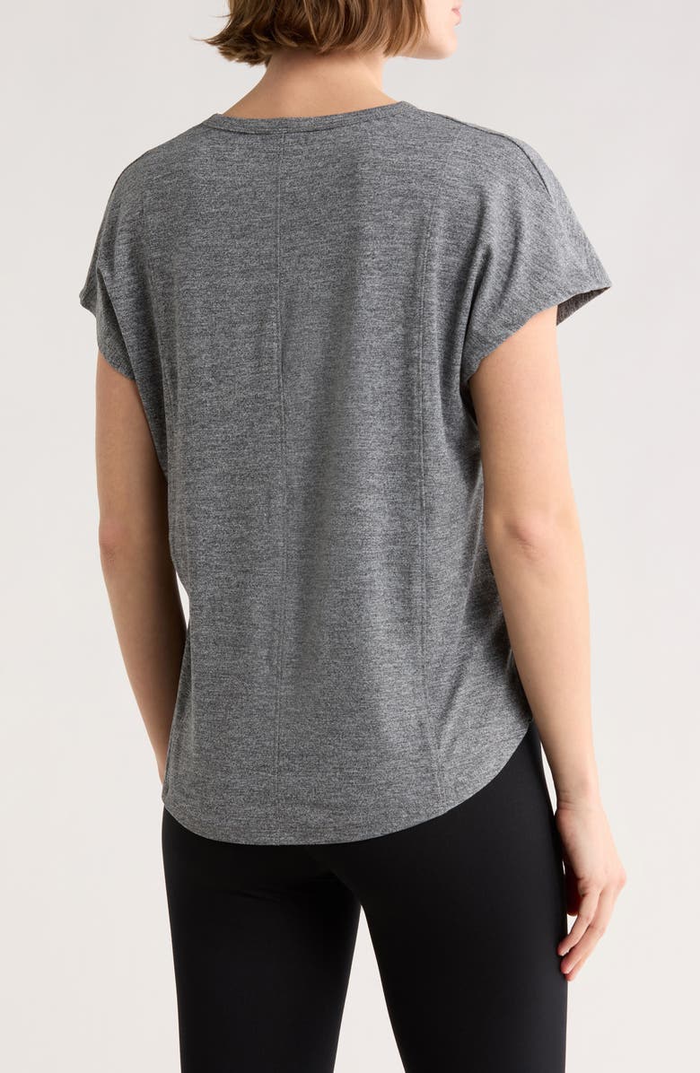 MARIKA Sonia Short Sleeve Top, Alternate, color, Heather Black