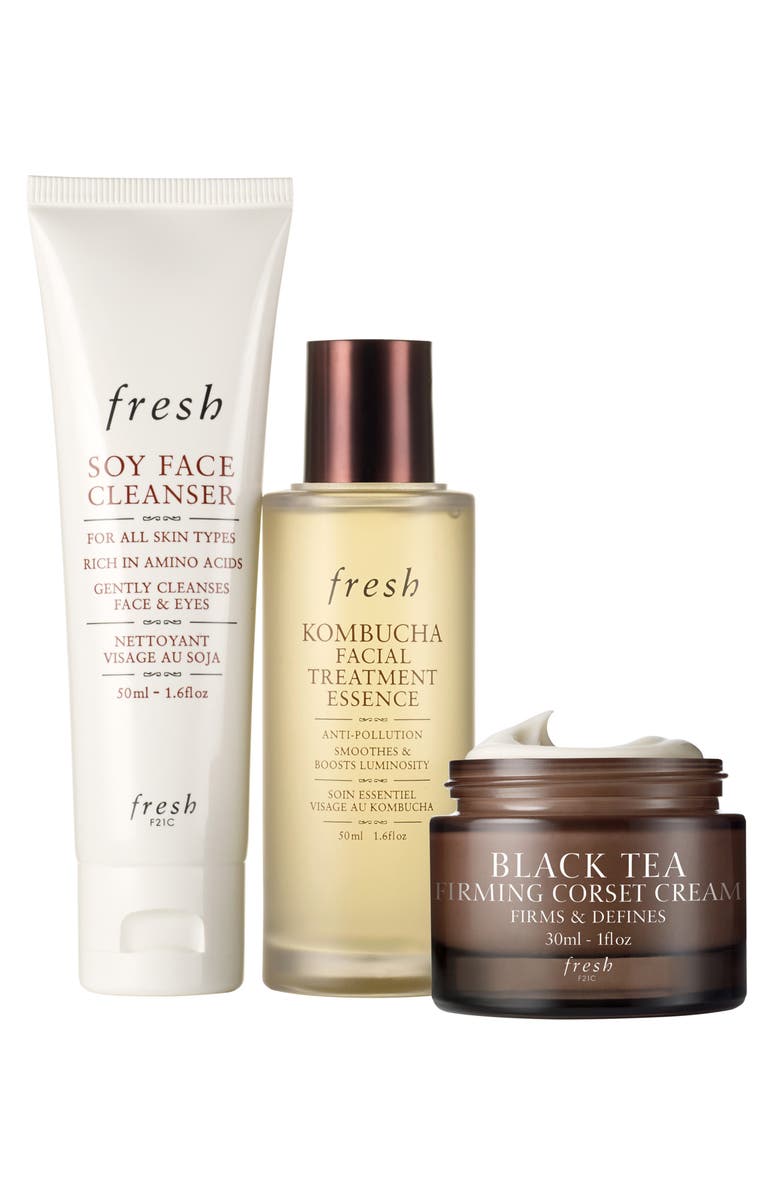 Fresh<sup>®</sup> Travel Size Cleanse, Smooth & Tighten Skin Care Set USD $107 Value, Alternate, color, 