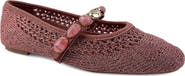 Kenneth Cole Zeta Stones Embellished Knit Ballet Flat