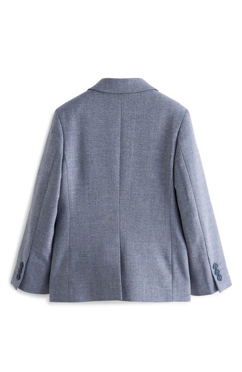 Next Kids' Skinny Fit Textured Blue Sport Coat In Blue