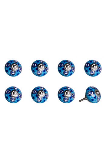 Kinetic 8-pack Knobs In Blue Polka Dot