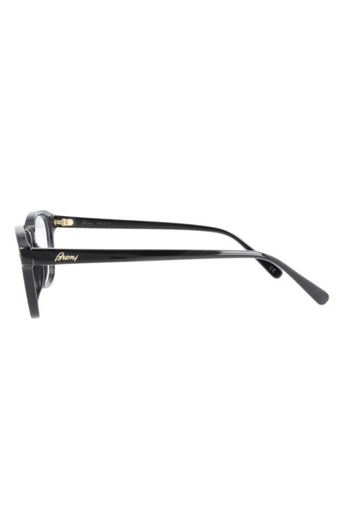 Brioni Fashion 51mm Square Optical Glasses In Black