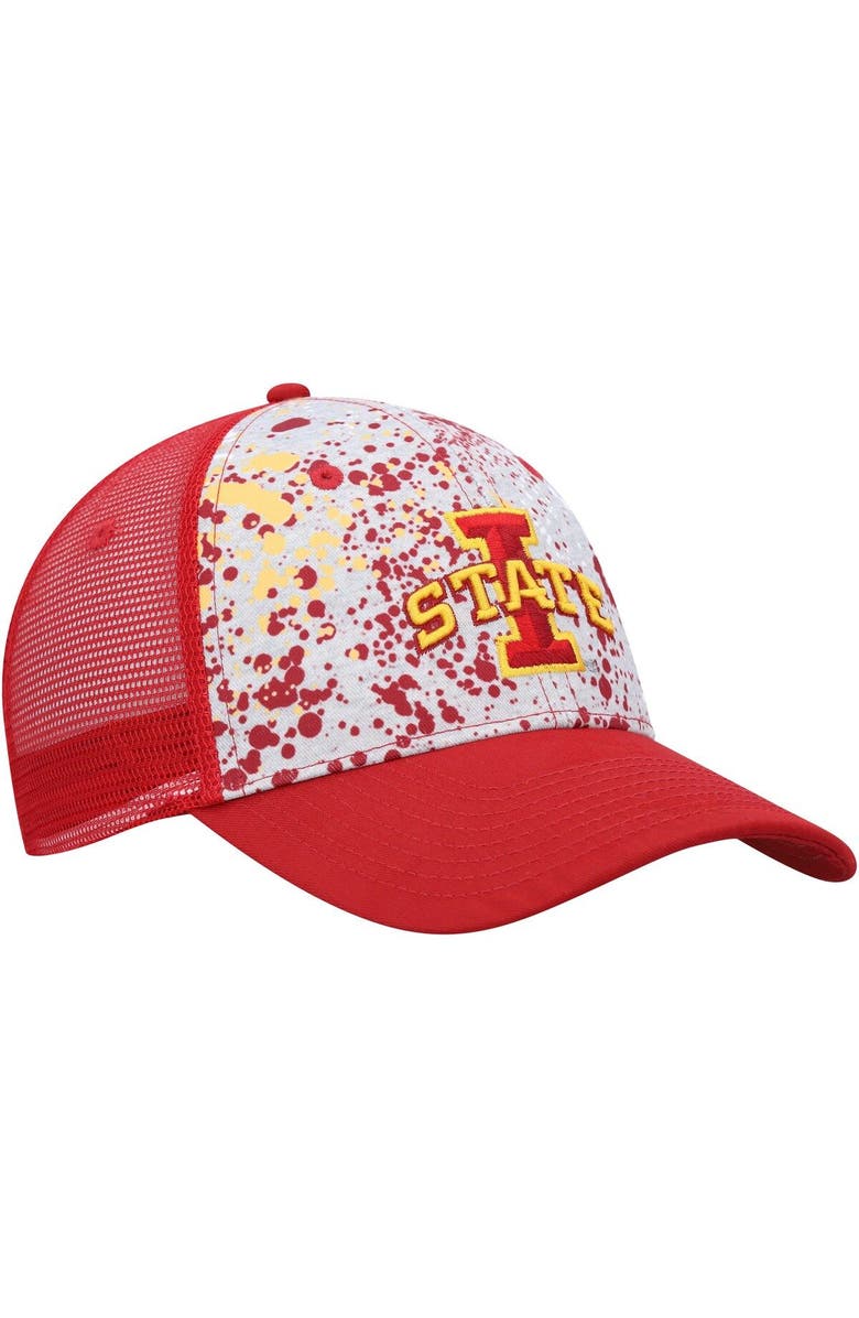 COLOSSEUM Men's Colosseum  Gray/Cardinal Iowa State Cyclones Love Fern Trucker Snapback Hat, Alternate, color, Gray