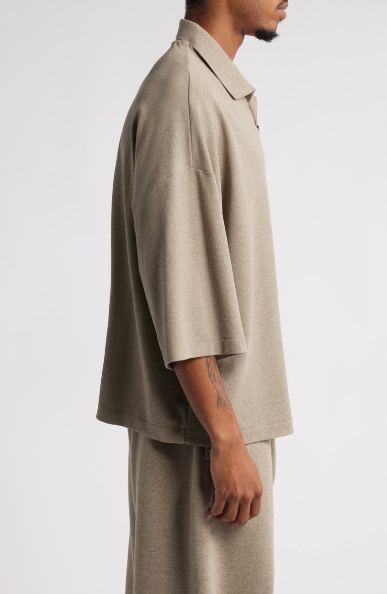 Fear of God Essentials Oversize Cotton Blend Piqué Polo, Alternate, color, 