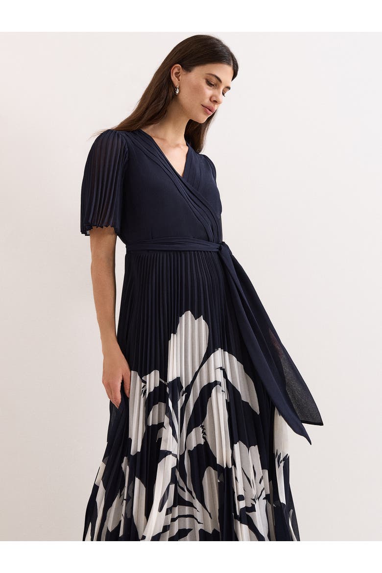 Abigail Wrap Dress, Alternate, color, Navy