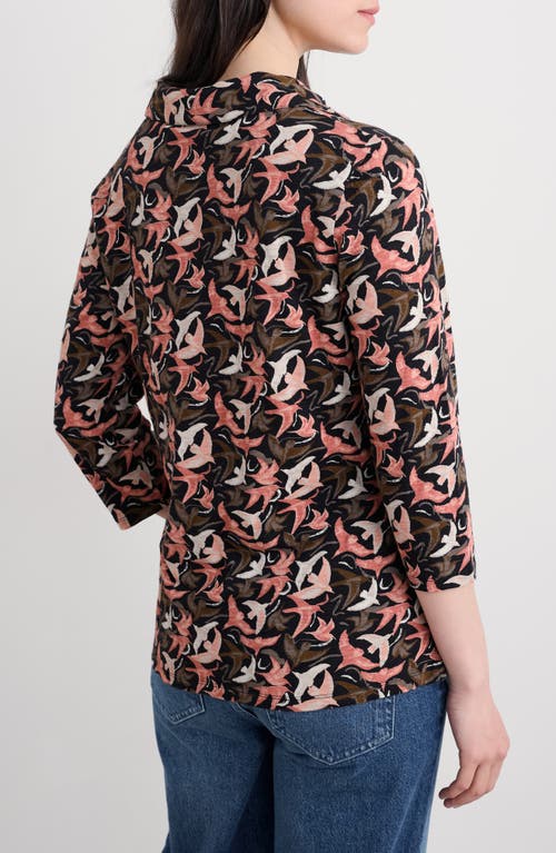 Seasalt Cornwall Wavecreast Print Organic Cotton Top In Multi