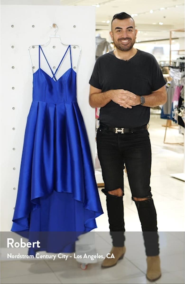 Pleated Mikado High/Low Ballgown, sales video thumbnail