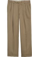 Berle Classic Fit Pleated Microfiber Performance Trousers