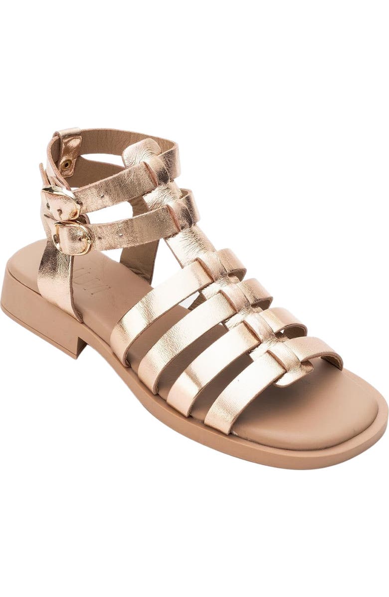 Forever & Always Shoes Frade Leather Sandal, Alternate, color, Rose Gold Leather