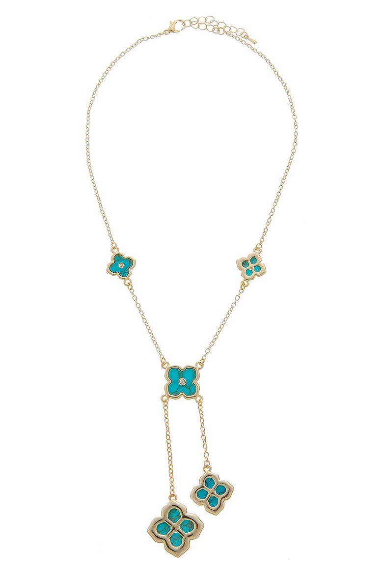 Turquoise Y-Necklace, Main, color, YELLOW