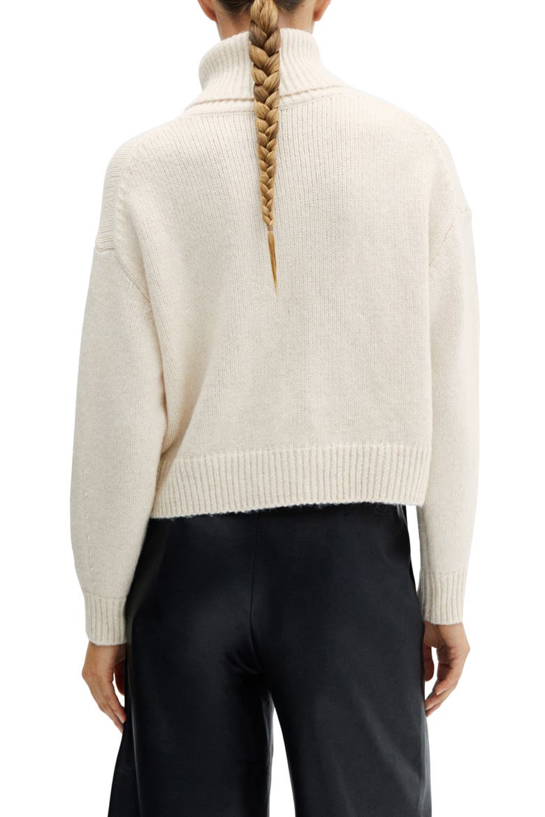 Oversize Turtleneck Sweater, Alternate, color, ECRU
