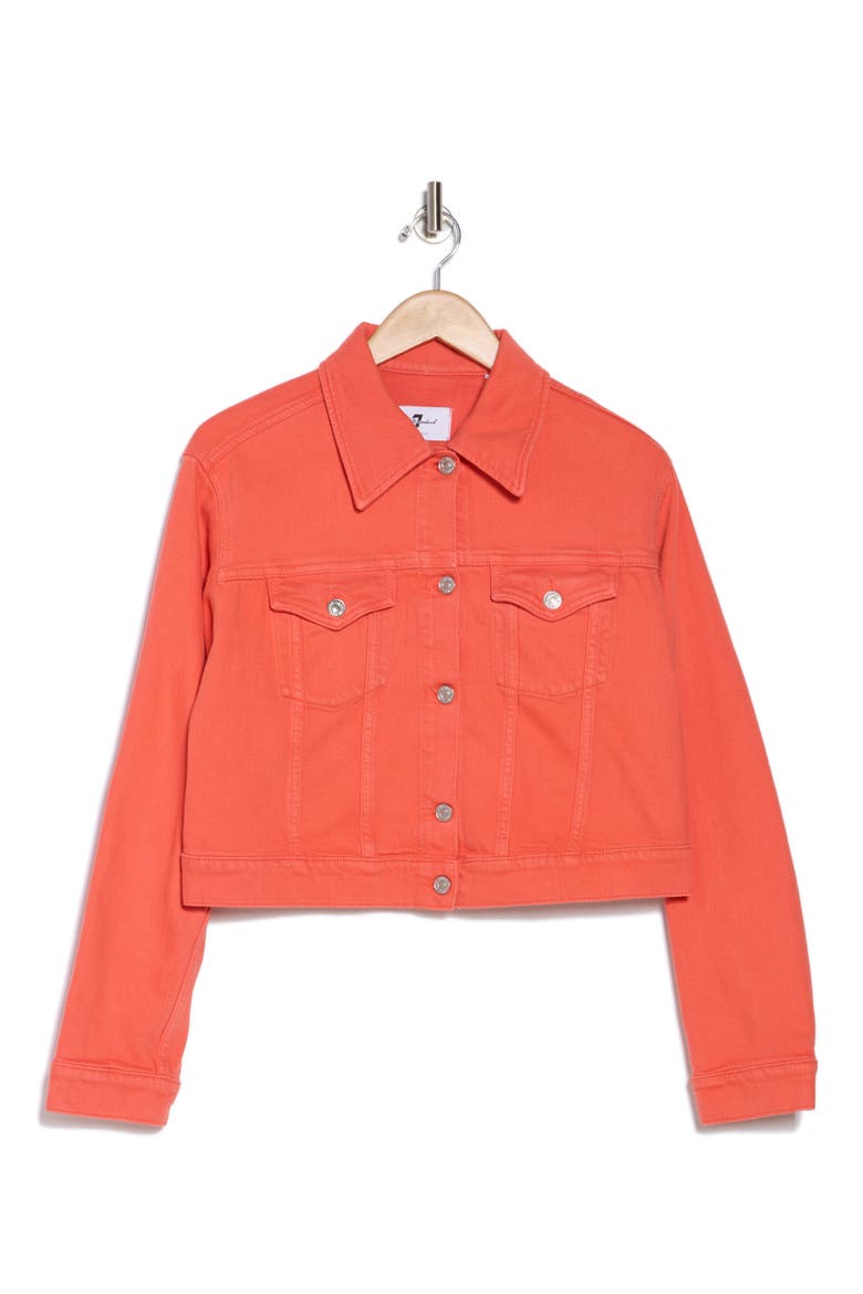 Nellie Denim Jacket, Alternate, color, GRAPEFRUIT