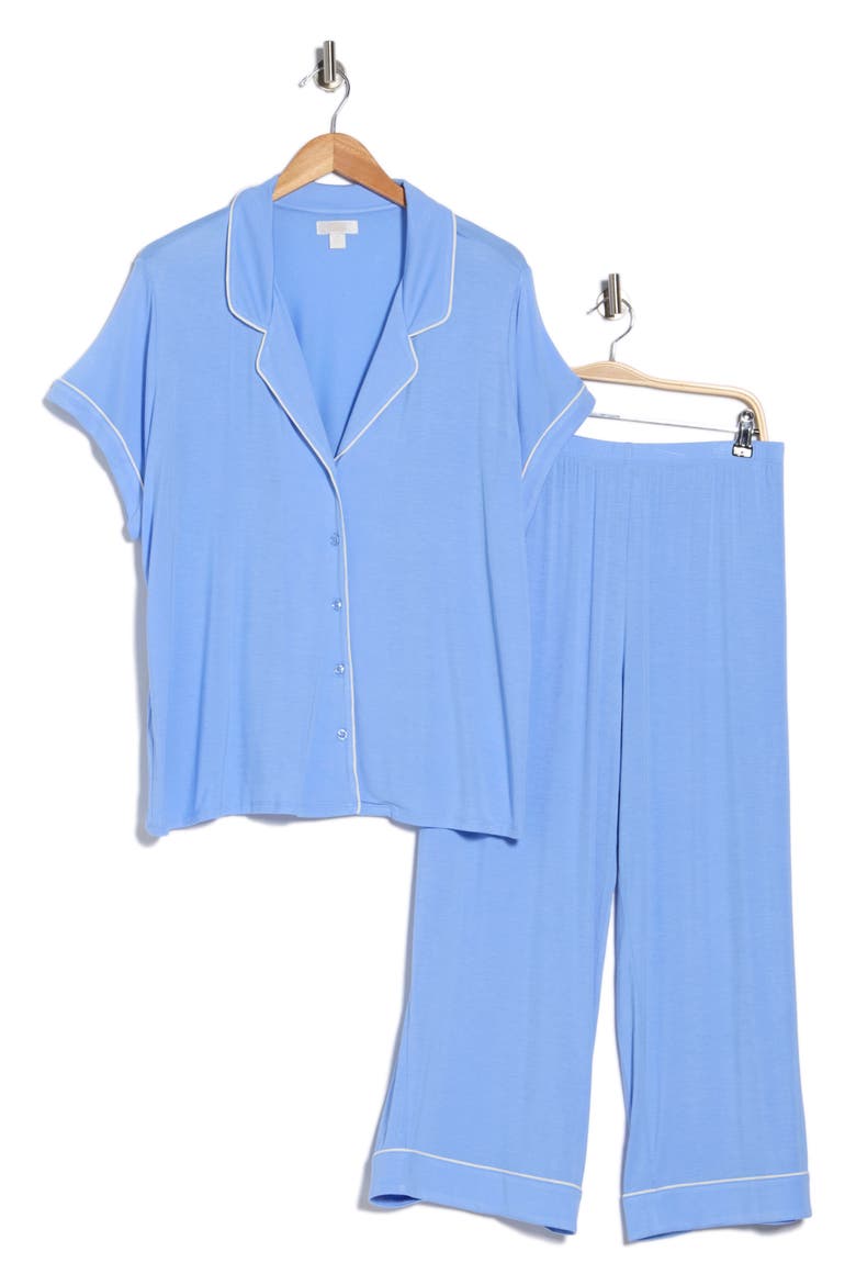 Tranquility Crop Pajamas, Alternate, color, BLUE CORNFLOWER