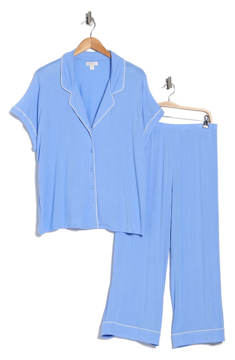 NORDSTROM RACK Tranquility Crop Pajamas, Alternate, color, Blue Cornflower