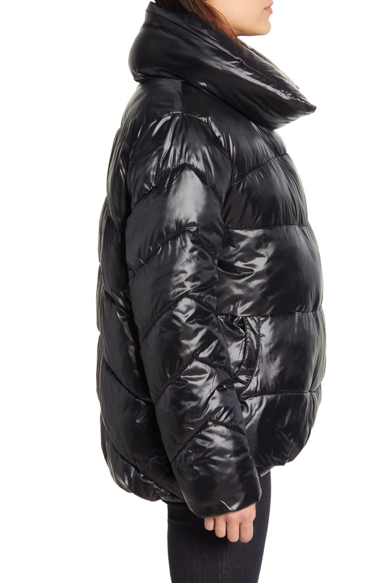 Puffer Jacket, Alternate, color, BLACK