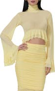 AFRM Pru Mesh High-Low Crop Top