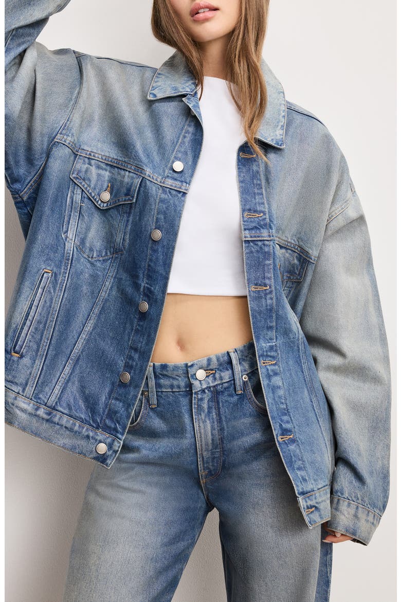 RT-151707  coated denim jkt Coated Oversize Denim Jacket (Women) | Nordstromrack