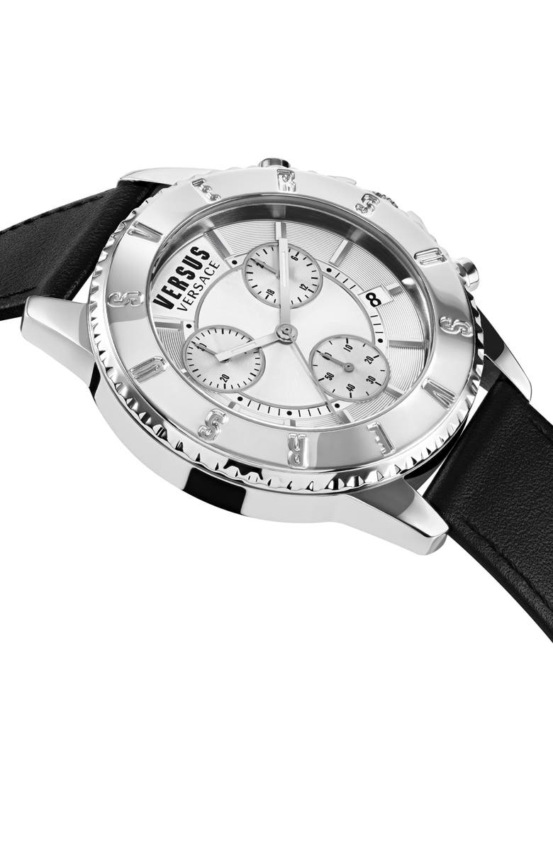 VERSUS Versace Tokyo Leather Strap Chronograph Watch, 44mm, Alternate, color, 