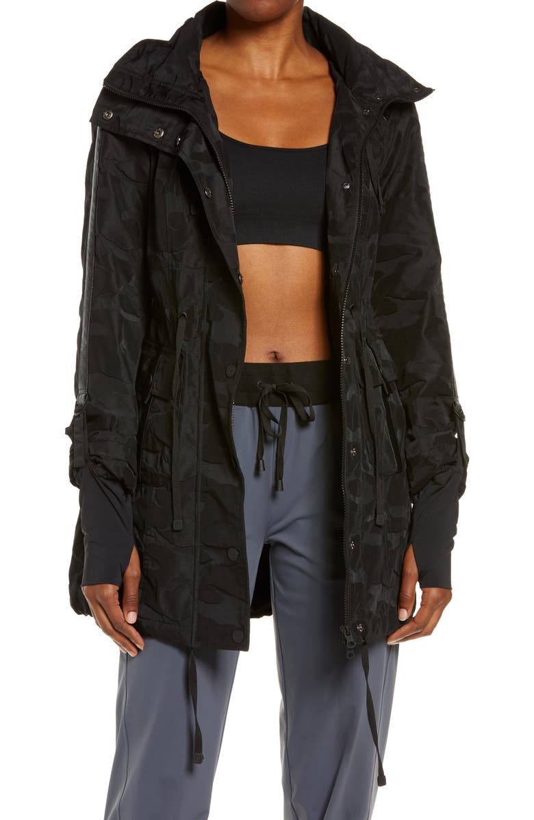 Blanc Noir Camo Hooded Anorak, Main, color,