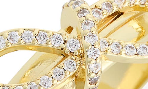Covet Pavé Bow Ring In Gold