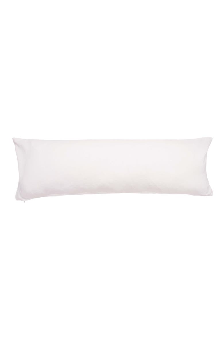 Botanical Field Flowers Cotton Blend Spring Accent Pillow 12" x 36", Alternate, color, White