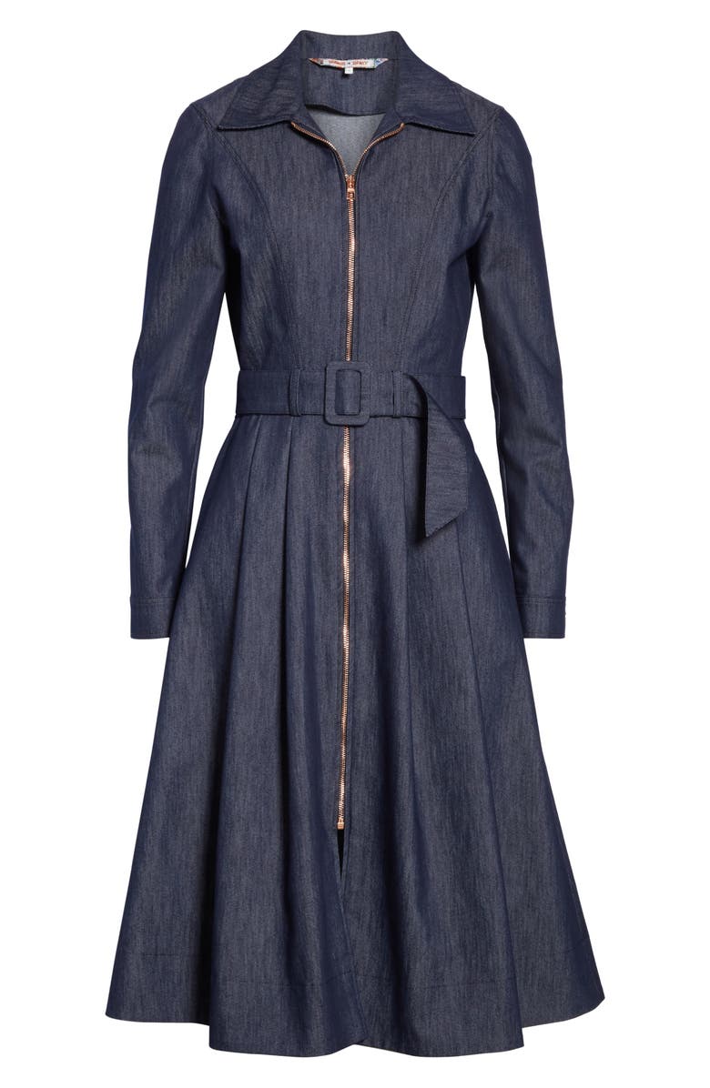 Tommy x Zendaya Belted Denim Dress, Alternate, color, 