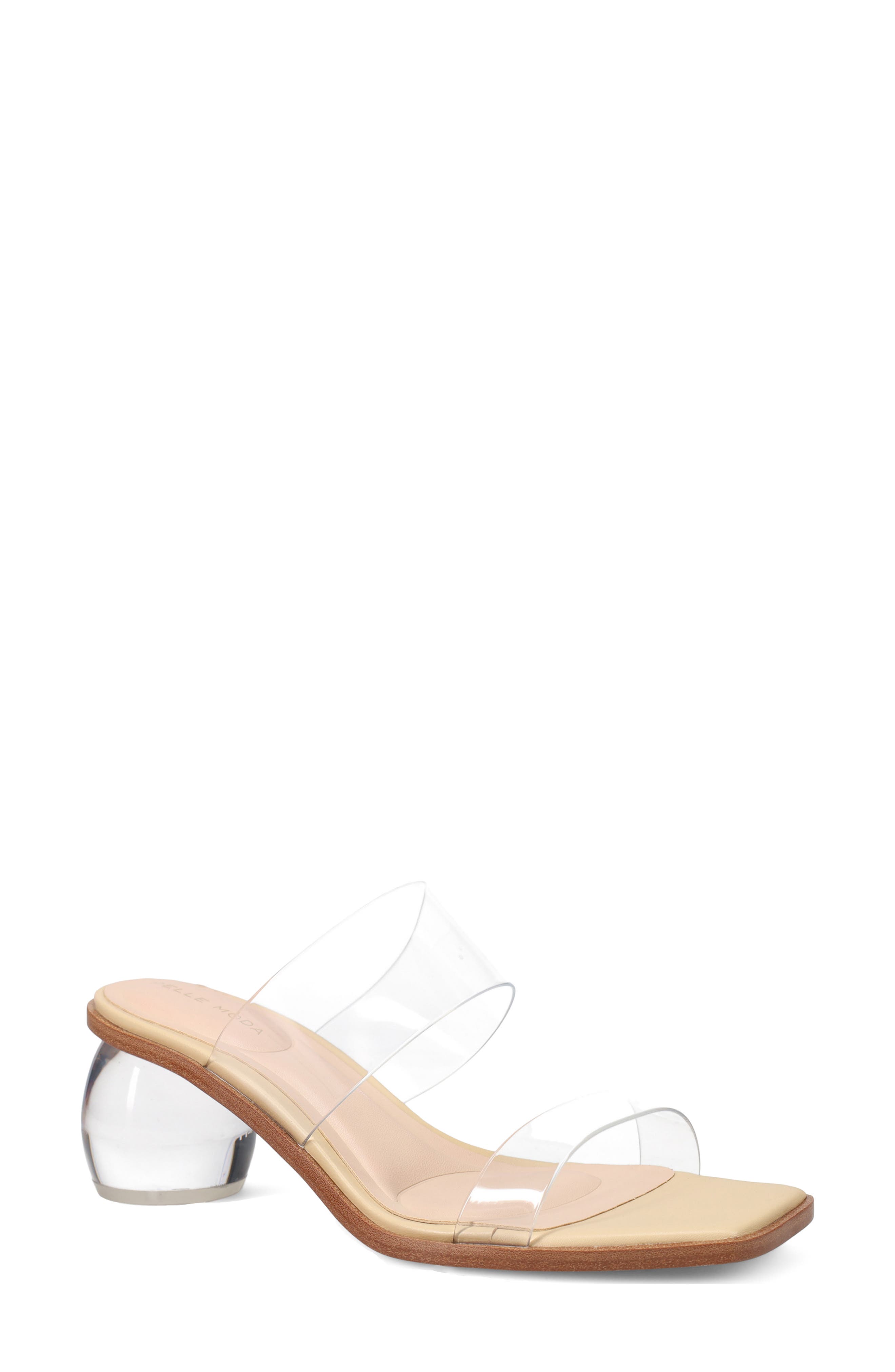 Pelle Moda Lela Slide Sandal, Main, color, Clear