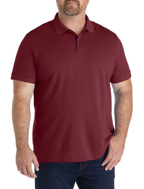 B+t Essentials Fit By Dxl Big & Tall Pallas Polo Shirt In Red