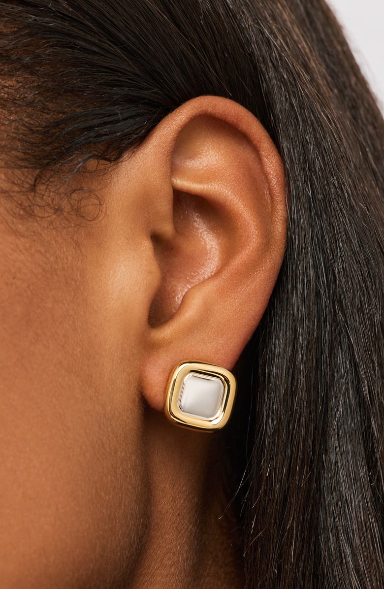 Ana Luisa Clara Two-Tone Stud Earrings, Alternate, color, Gold / Silver