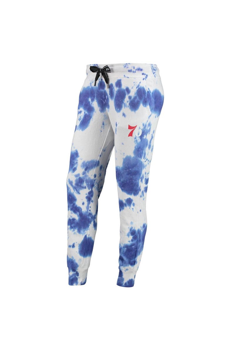 DKNY SPORT Women's DKNY Sport White/Royal Philadelphia 76ers Melody Tie-Dye Jogger Pants, Alternate, color, White