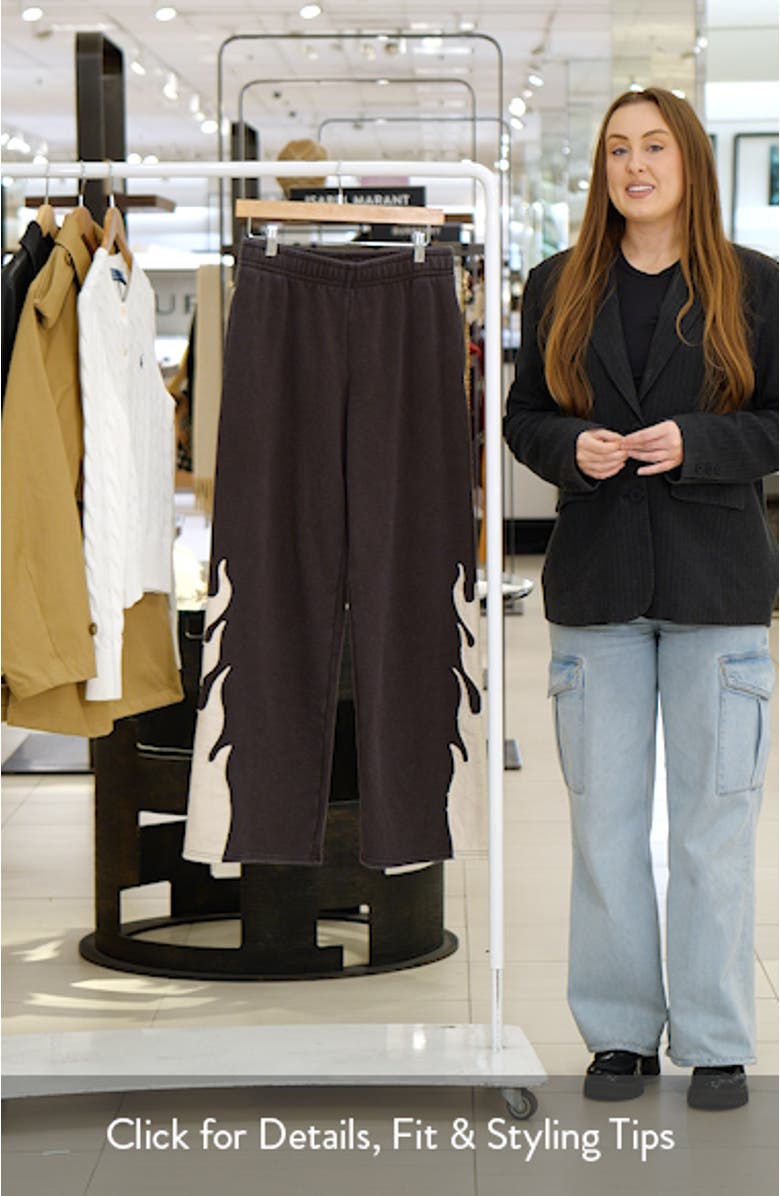 Flame Appliqué Sweatpants, sales video thumbnail