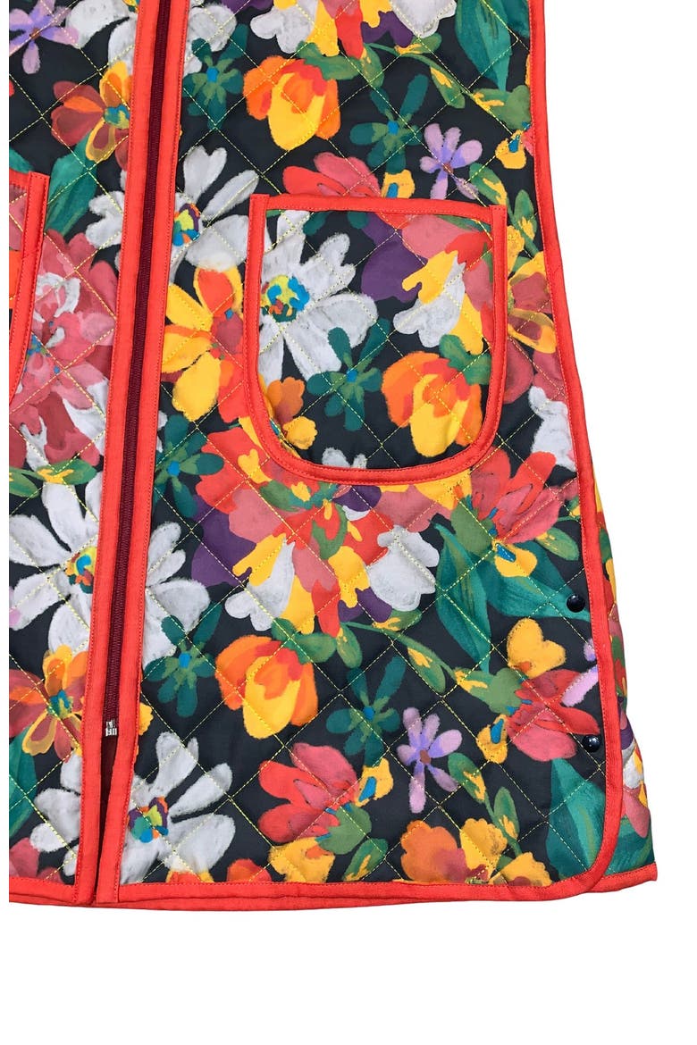 Juani Vest, Alternate, color, Green garden / brown floral